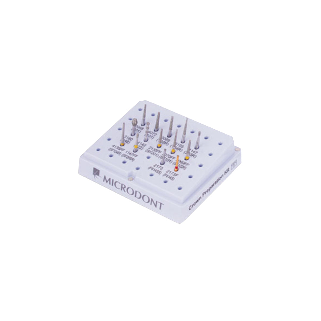 Microdont Bur Kit - Crown Preparation - 9 burs