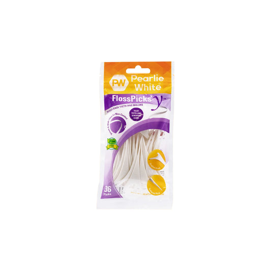 Pearlie White FlossPicks Y 2-in-1 Premium Back Teeth Flosser 36s